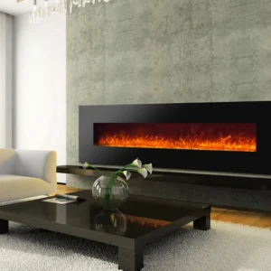 Semineu Electric Saturn negru