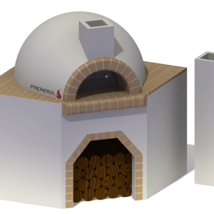 Cuptor pe lemne 80 cm pe colt