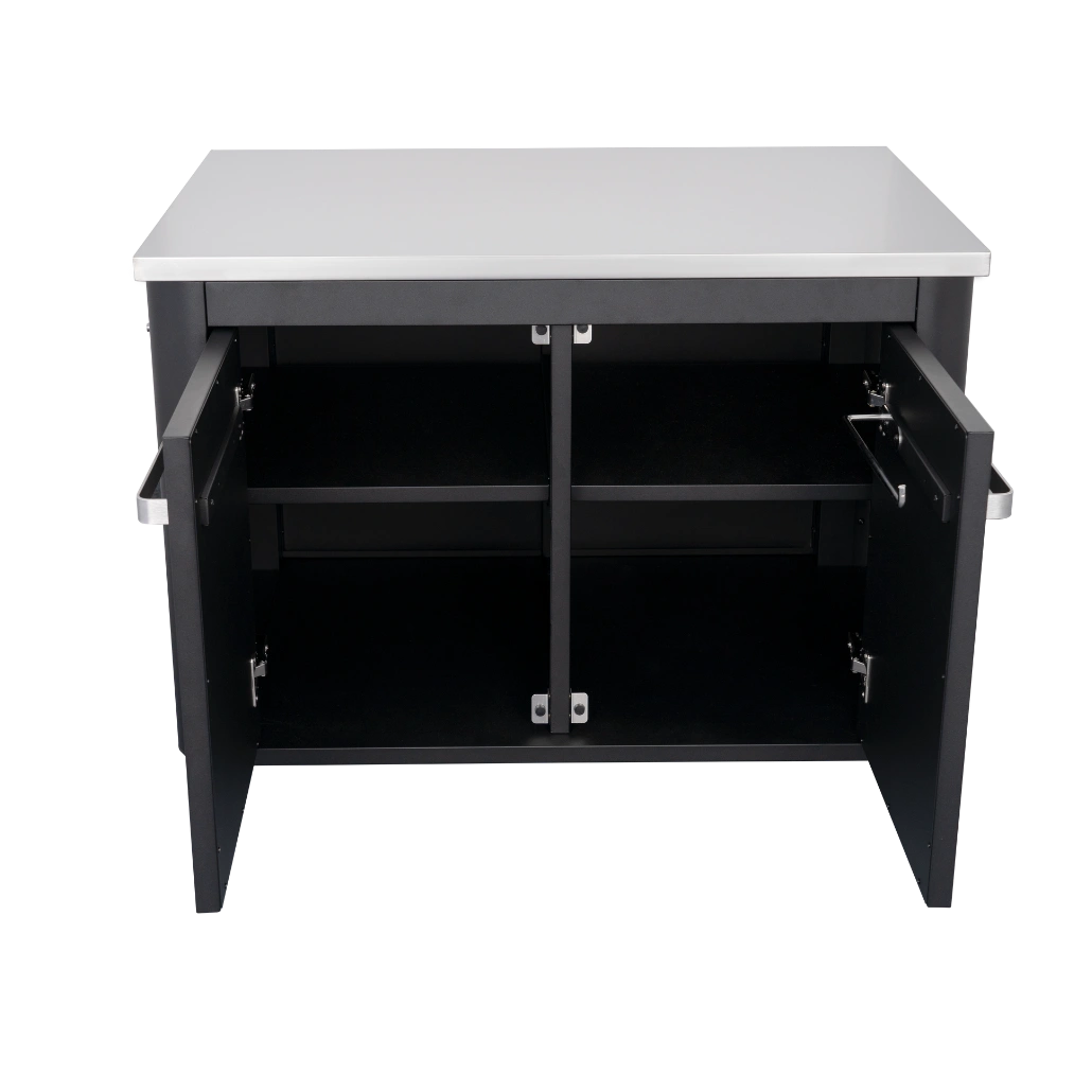 Bucatarie exterioara Cozze - modul dulap cu blat de 90 cm din otel inoxidabil - imagine 7