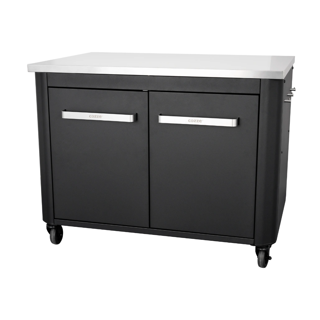 Bucatarie exterioara Cozze - modul dulap cu blat de 90 cm din otel inoxidabil - imagine 6