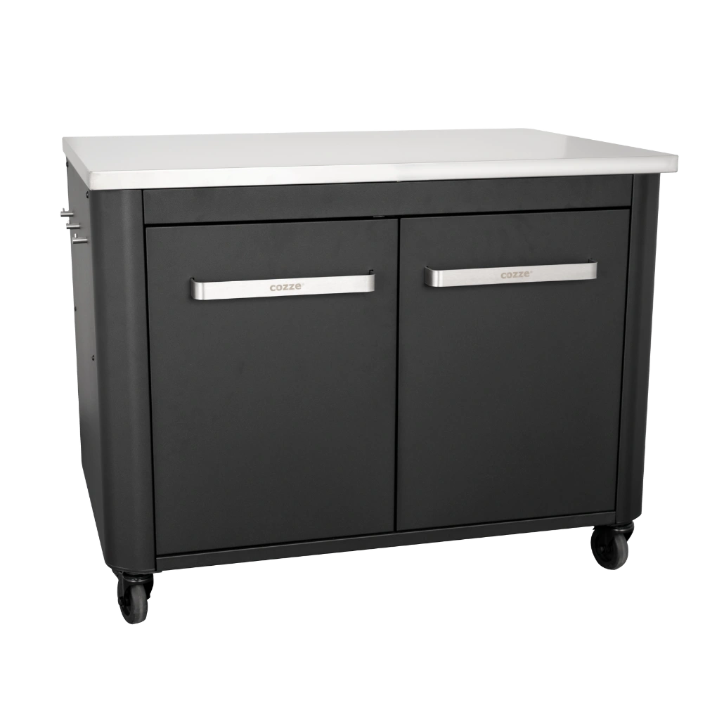Bucatarie exterioara Cozze - modul dulap cu blat de 90 cm din otel inoxidabil - imagine 5