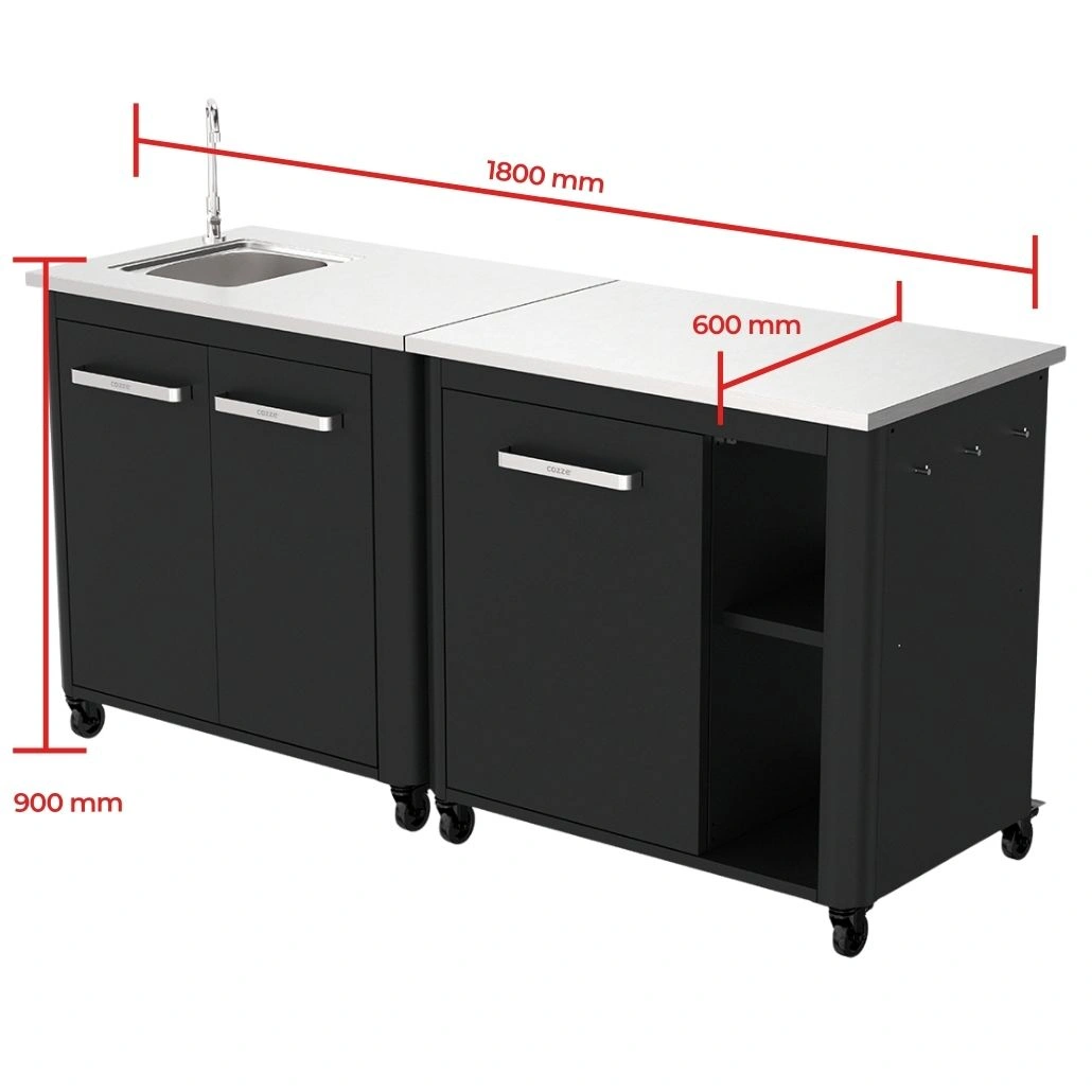 Pachet bucatarie exterioara Cozze cu masa blat si chiuveta inox - imagine 6