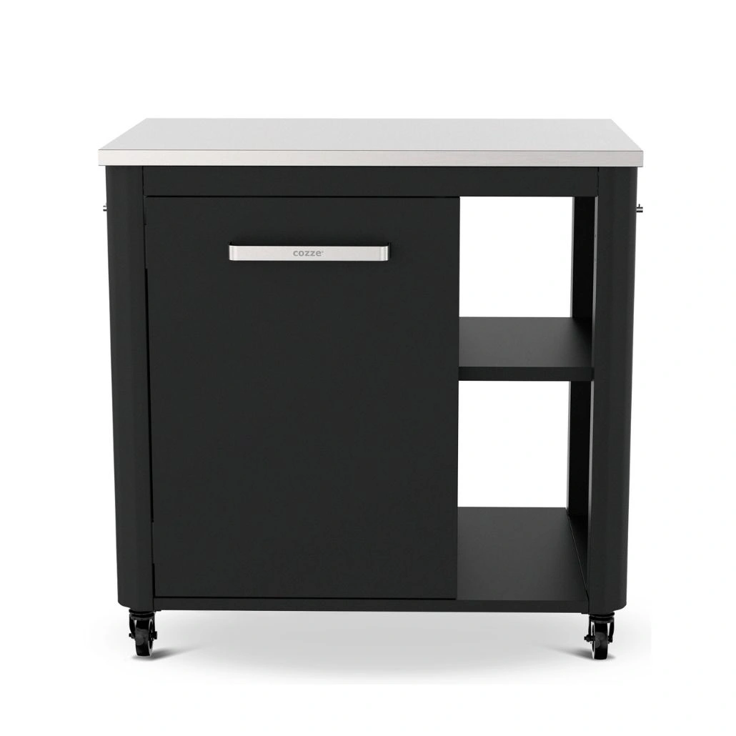 Pachet Bucatarie exterioara Cozze cu masa inox, modul de colt si dulap inox cu trei usi - imagine 3